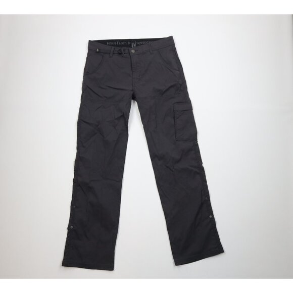prAna Breathe Mens Medium x 32 Stretch Belted Zion II Hiking Trail Pants Gray - Picture 1 of 12